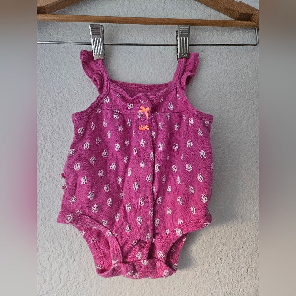 carters pink romper, 3 months